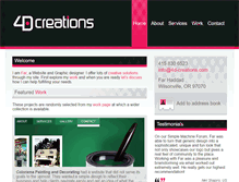 Tablet Screenshot of 4d-creations.com